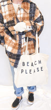 Load image into Gallery viewer, Beach Please Canvas Tote
