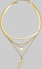 Load image into Gallery viewer, Snake quad layered necklace
