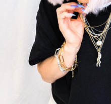 Load image into Gallery viewer, Snake quad layered necklace
