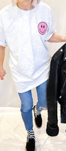 Load image into Gallery viewer, Take It Easy Smiley Grey Tee
